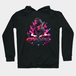 dj - anime style Hoodie